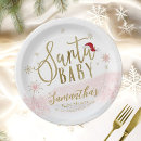 Search for santa plates Gold foil script calligraphy