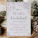 Search for snowflake birthday invitations Winter wonderland party