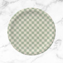 Search for green gingham plates Chequerboard