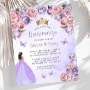 Search for lavender and gold quinceanera invitations Mis quince