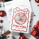 Search for circle christmas cards Red and white