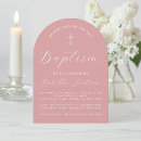 Search for pink girl christening invitations Simple