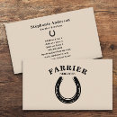 Search for horseshoeing business cards Farrier