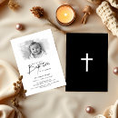 Search for unique christening invitations White cross