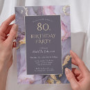 Search for purple 80th birthday invitations Adult