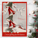 Search for retro bells christmas cards Red