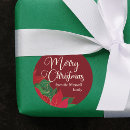 Search for red and white poinsettias stickers Merry christmas
