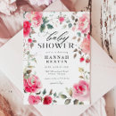 Search for pink floral baby shower invitations Elegant
