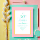 Search for pink and turquoise wedding invitations Trendy