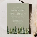 Search for snowy wedding invitations Pine tree
