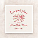 Search for love pizza napkins Hand drawn