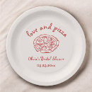Search for love pizza plates Hand drawn