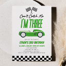 Search for green race car invitations Boy