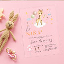 Search for giraffe baby girl shower invitations Its a girl