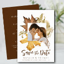 Search for autumn wedding save the dates Foliage