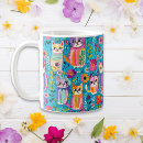 Search for whimsical cat mugs Flowers