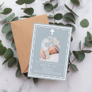 Search for simple christening invitations Blue and white