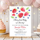 Search for strawberry baby shower Watercolor strawberries