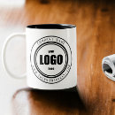 Search for your company logo mugs Black and white