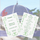 Search for emerald green wedding programs Order of service