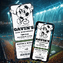 Search for vintage ticket invitations Sports party
