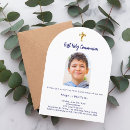 Search for white and gold first communion invitations Boy