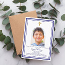 Search for boy first communion invitations Blue and white