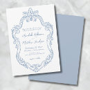 Search for ornate wedding invitations Blue and white