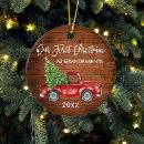 Search for red truck christmas tree decorations Our first christmas