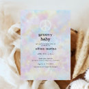 Search for tie dye baby shower invitations Rainbow