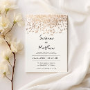 Search for rose gold confetti wedding invitations Minimalist