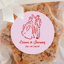 Search for pink save the date stickers Handwritten