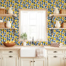 Search for blue leaf art Peel and stick wallpaper