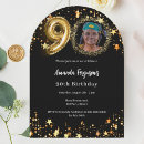 Search for elegant 90th birthday invitations Black