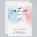 Search for he or she gender reveal invitations Modern