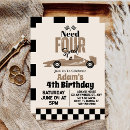 Search for 4th birthday invitations Racing
