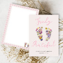Search for baby footprints thank you cards Pink