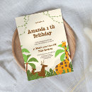 Search for safari birthday invitations Cute jungle animals