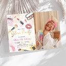Search for kids spa party invitations Glitz and glam