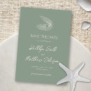 Search for sea shells save the dates Ocean