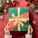Search for red snowflakes wrapping paper Red and green