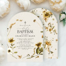 Search for sunflowers christening invitations Modern