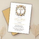 Search for white and gold first communion invitations Catholic