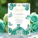 Search for emerald green and gold birthday invitations Watercolor