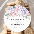Search for purple hydrangea wedding stickers Thank you