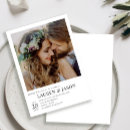 Search for modern simple black and white wedding invitations Typography