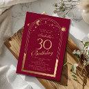 Search for red 30th birthday invitations Girly