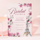 Search for paris bridal shower invitations Pink