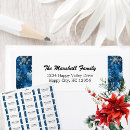 Search for snowflake blue return address labels Winter