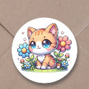 Search for chibi cat stickers Cute kitten